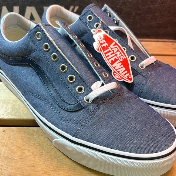 Vans Men's Old Skool (C&L) Chambray Blue - Picture 3 of 8